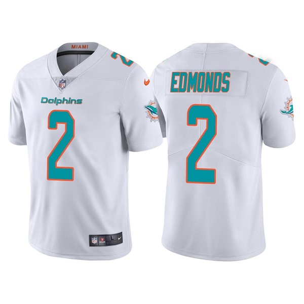 Men??s Miami Dolphins #2 Chase Edmonds White Vapor Untouchable Limited Stitched Football Jersey